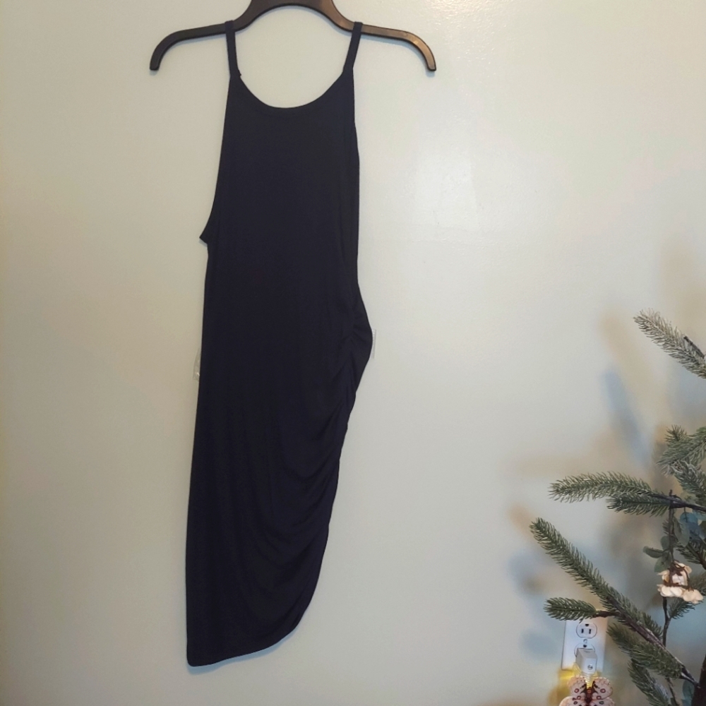 Soprano pencil dress Sleeveless Round Neckline navy Size Small